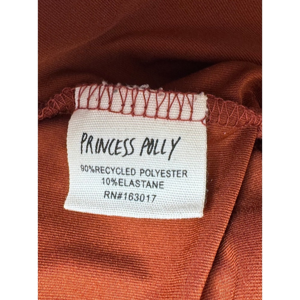 Euphoria Princess Polly Brown Mesh Y2K Cut Out Bell Sleeve Mini Dress US 6 - Picture 6 of 9